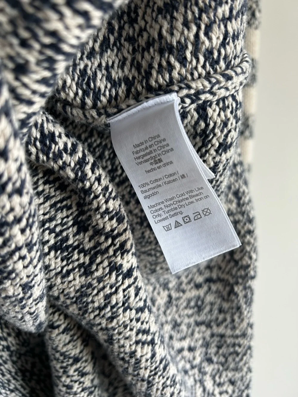 J. Crew 100% Cotton Stripe Pullover Sweater Mens L Blue White